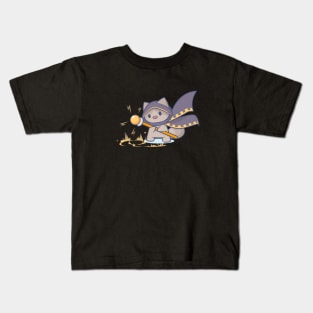 Tiny Thunder Mage Kitty Kids T-Shirt